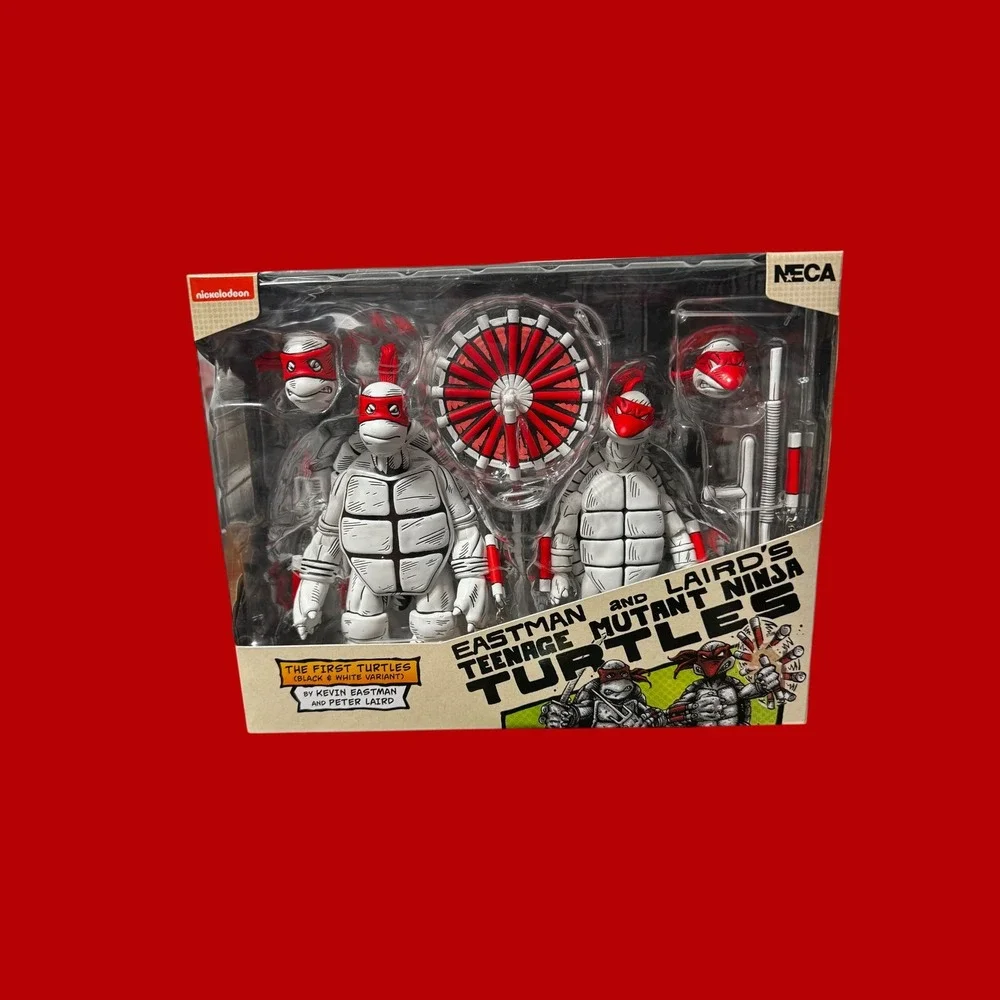 NECA TMNT The First Turtles Black & White Variant 2-Pack Action Figures NEW